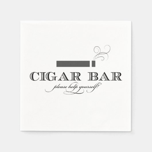 Serviette En Papier Cigar Bar Cocktail Napkins (Devant)