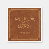 Serviette En Papier Cigar Bar Thème Bachelor Party (Devant)
