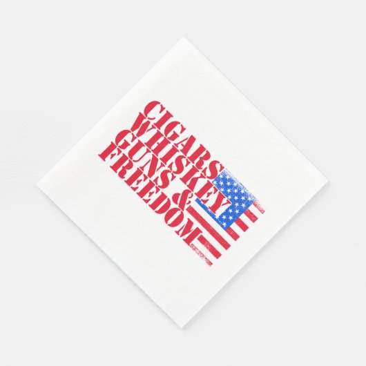 Serviette En Papier Cigars Whiskey Guns Et Liberté (Coin)