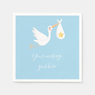 Serviette En Papier Cigogne livraison spéciale Baby Shower Saupoudrer 