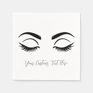 Serviette En Papier Cils Noir Cils Beauté Cil