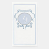Serviette En Papier Cimetière Chinoiserie Bleu Ribbons Logo (Devant)