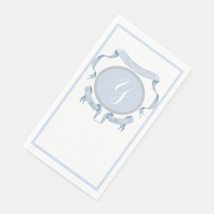 Serviette En Papier Cimetière Chinoiserie Bleu Ribbons Logo