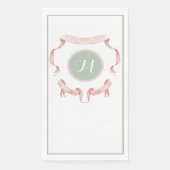 Serviette En Papier Cimetière Chinoiserie Green Ribbons Logo (Devant)