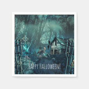 Serviette En Papier Cimetière de zombies pour fête d'anniversaire ou d