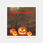 Serviette En Papier cimetière déplaisant Mange Boire et être effrayant (Devant)