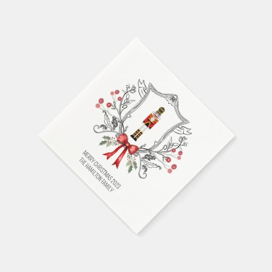 Serviette En Papier Cimetière Holly Berry Crest Nutcracker (Coin)
