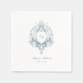 Serviette En Papier Cimier baroque vintage | Mariage chic (Devant)
