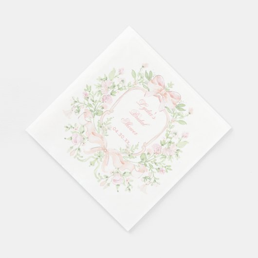 Serviette En Papier Cimier doux avec vaches roses | Fête des mariées m (Coin)
