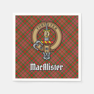 Serviette En Papier Cimier du clan MacAlister sur tartan
