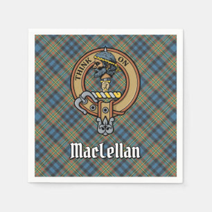 Serviette En Papier Cimier du clan MacLellan sur tartan ancien