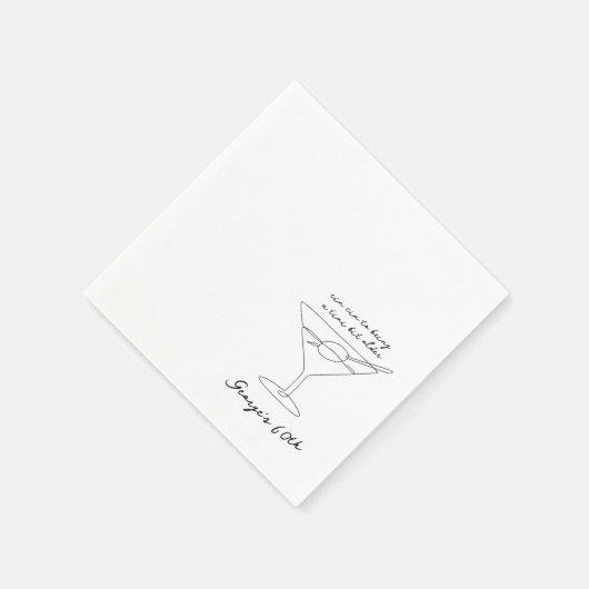 Serviette En Papier Cin Cin 50e fête d'anniversaire, 80e anniversaire (Coin)