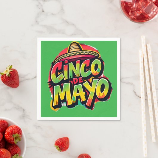 Serviette En Papier Cinco De Mayo (En situation)
