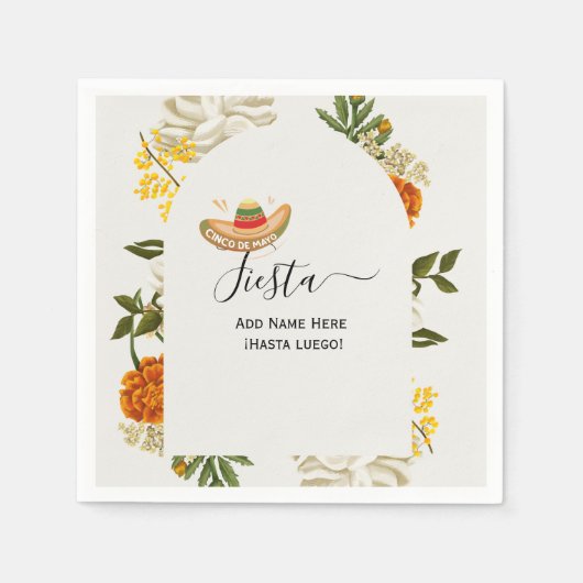 Serviette En Papier Cinco De Mayo-Aquarelle (Devant)