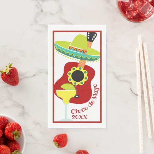 Serviette En Papier Cinco de Mayo Fête Guest Napkin (En situation)