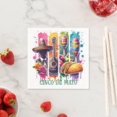 Serviette En Papier Cinco de Mayo Fiesta Paper Napkins (En situation)