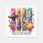 Serviette En Papier Cinco de Mayo Fiesta Paper Napkins (Devant)