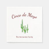 Serviette En Papier Cinco de Mayo Fiesta Party Desert Cactus (Devant)