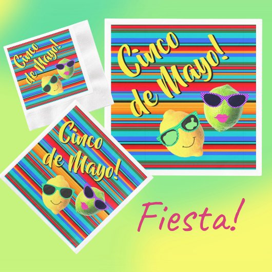 Serviette En Papier Cinco de Mayo Lemon Lime Paper Napkin