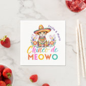 Serviette En Papier Cinco De Meowo Cute Cat Fiesta (En situation)