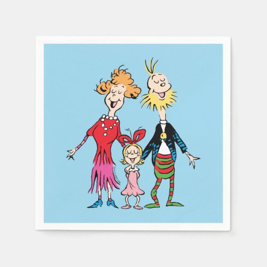 Serviette En Papier Cindy Lou Who's Family Portrait (Devant)