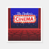 Serviette En Papier Cinéma Personnalisé Cinéma Salle Familiale (Devant)