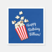 Serviette En Papier Cinéma Popcorn fête d'anniversaire (Devant)