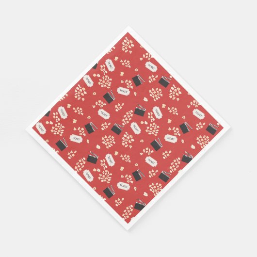 Serviette En Papier Cinéma Popcorn Retro (Coin)