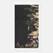 Serviette En Papier Cinnamon Monogram Fall Folid Noir (Devant)