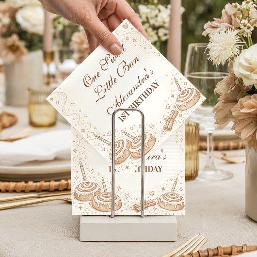 Serviette En Papier Cinnamon Swirl Little Bun Birthday