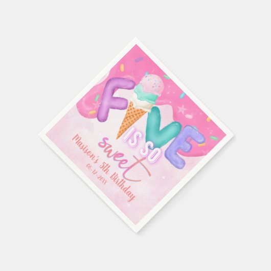 Serviette En Papier cinq est si doux Pink Frosting (Coin)