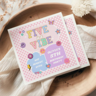 Serviette En Papier Cinq Est Une Vibes Préparatoire Patch Fête D'anniv