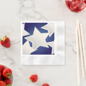 Serviette En Papier Cinq étoiles blanches (En situation)