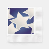 Serviette En Papier Cinq étoiles blanches (Devant)