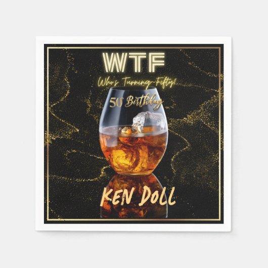 Serviette En Papier Cinquante ans de la Fête du 50e anniversaire (Devant)