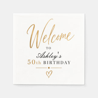 Serviette En Papier Cinquante ans et Fabuleux 50e Anniversaire