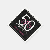 Serviette En Papier Cinquante ans et Fabuleux Script pour 50e annivers (Coin)