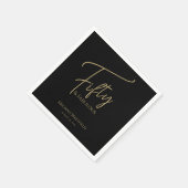 Serviette En Papier Cinquante ans et Fantastique Nom de Script Date 50 (Coin)