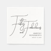 Serviette En Papier Cinquante ans et Incroyable Nom Date Fête d'annive (Devant)