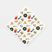 Serviette En Papier Cinquante Diner Nostalgic Style Records, Nourritur (Coin)