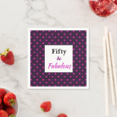 Serviette En Papier Cinquante et fabuleuse collection d'anniversaire (En situation)