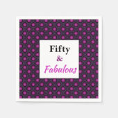 Serviette En Papier Cinquante et fabuleuse collection d'anniversaire (Devant)