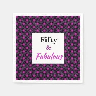 Serviette En Papier Cinquante et fabuleuse collection d'anniversaire