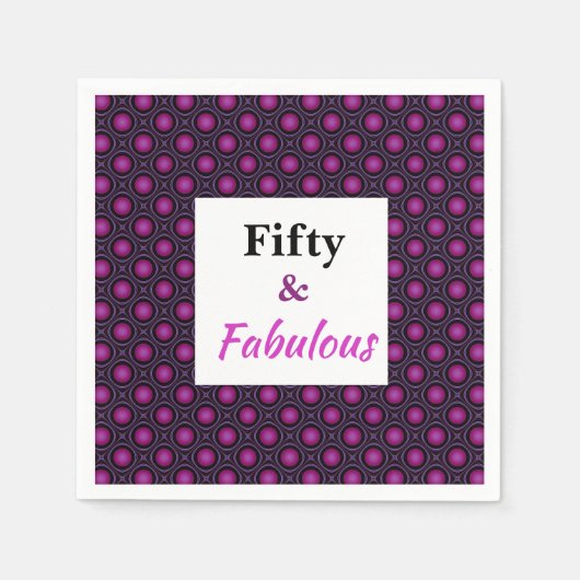 Serviette En Papier Cinquante et fabuleuse collection d'anniversaire (Devant)