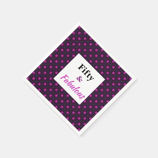 Serviette En Papier Cinquante et fabuleuse collection d'anniversaire (Coin)