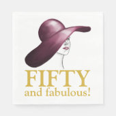 Serviette En Papier Cinquante et fabuleuse Élégante femme (Devant)