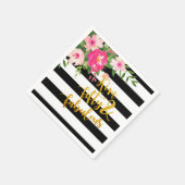 Serviette En Papier Cinquante et fabuleuse serviette - Grilles noir/bl (Coin)
