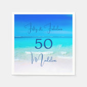 Serviette En Papier Cinquante et fabuleux 50e Anniversaire Suite de pl (Devant)