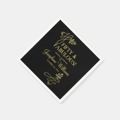 Serviette En Papier Cinquante et fabuleux anniversaire Black Gold (Coin)