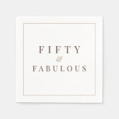 Serviette En Papier Cinquante et fabuleux fête d'anniversaire (Devant)